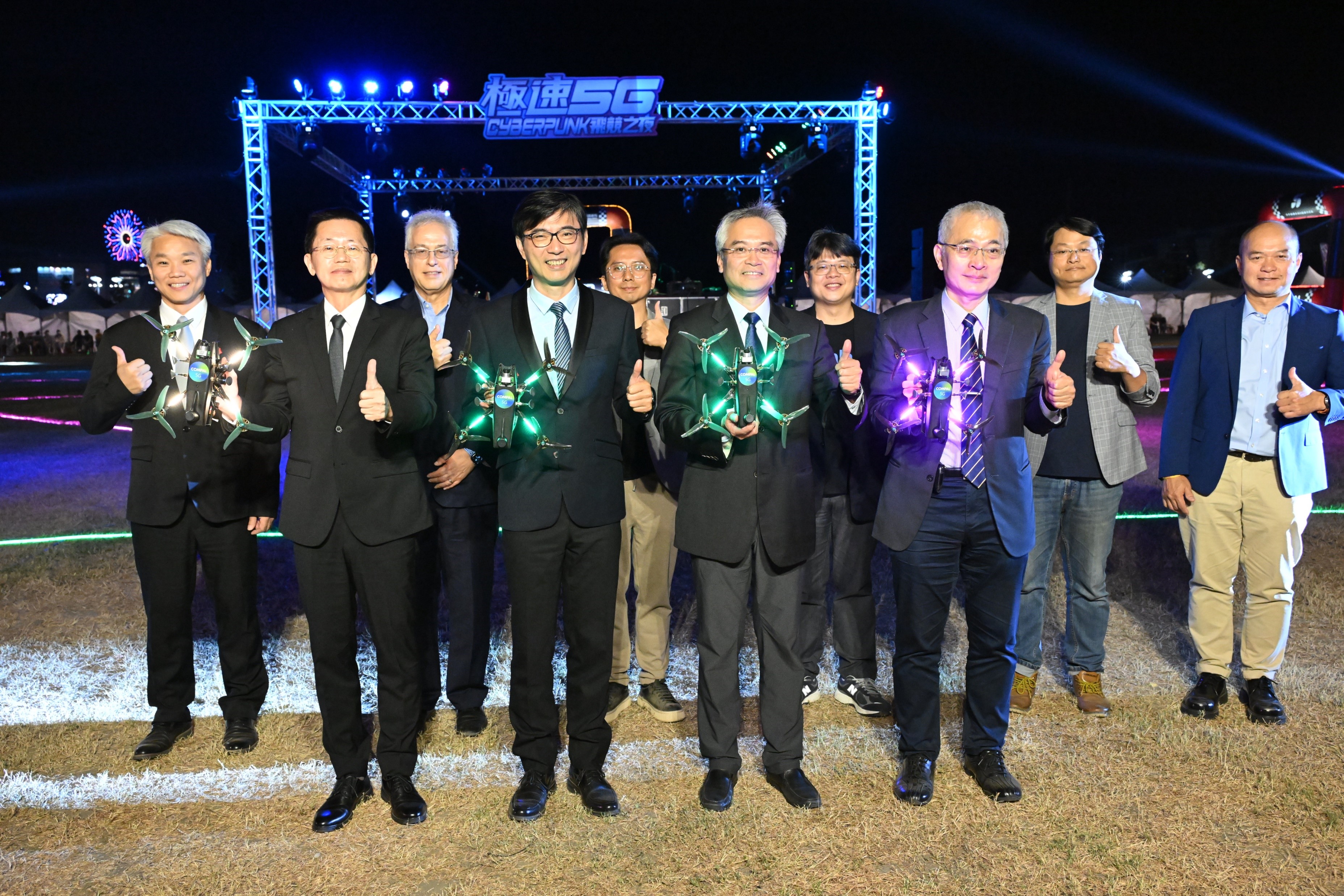 經濟部攜手仁寶舉辦國際無人機競速大賽 首創5G雙頻專網系統  影像傳輸速度全球最快