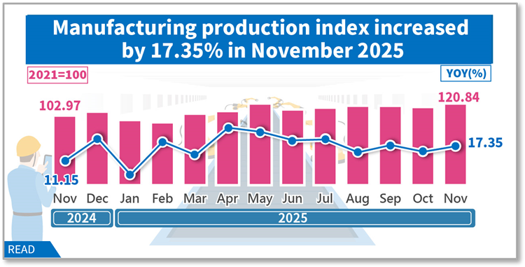Industrial Production Index in November 2025