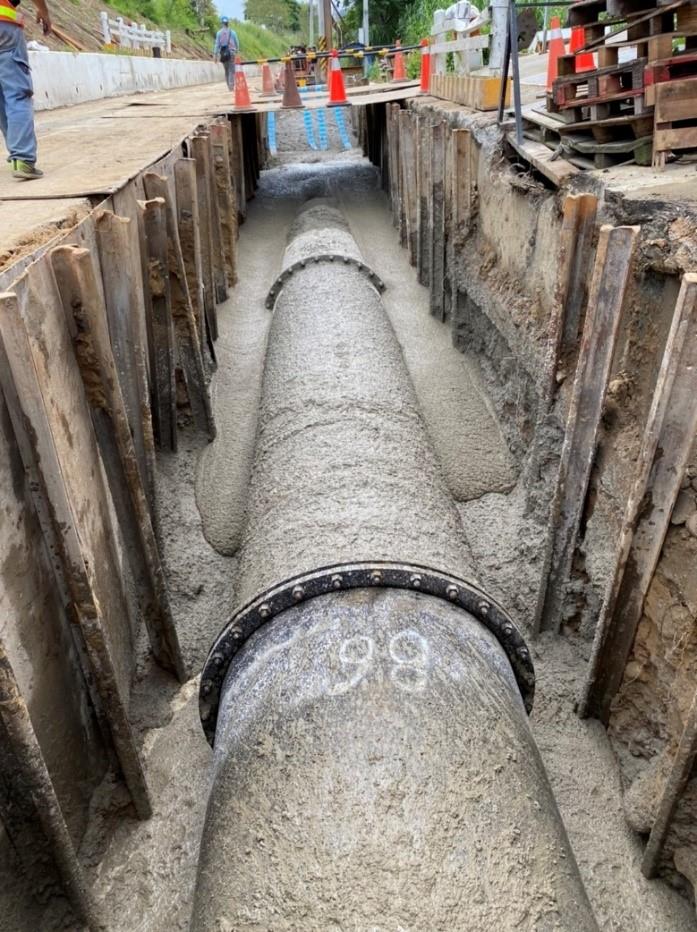 新埔鎮褒忠路備援管線工程完工通水，確保大新竹地區供水穩定