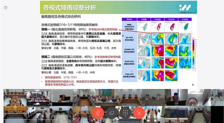 4.巴威颱風形成 水利署召開視訊會議，請各分署積極整備