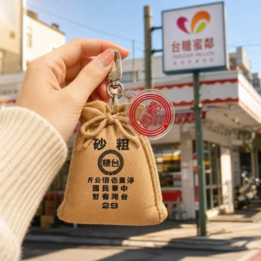 活動現場消費滿額禮「復刻糖袋一卡通」，迷你麻布糖袋造型，復古文青風一秒拉滿
