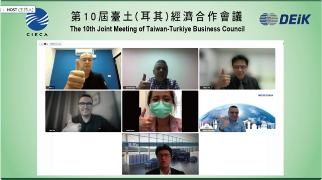 the 10th Taiwan-Turkey Joint Business Council Meeting was held online and attended by over 100 people 2