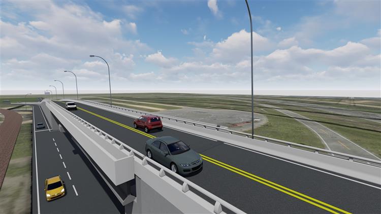 全臺首創3D高架道路驗證測試場域，可測試智慧車輛於匝道的匯入匯出情境，及在高架橋與橋下道路各種車輛的GPS訊號遮蔽測試。