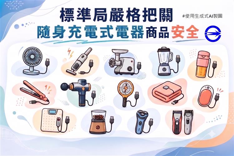 1150806標準局新聞稿【主圖】-14種隨身充電式電器商品