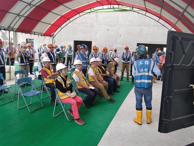 115年4月29日本部工程施工查核小組查核「台中電廠新建燃氣機組計畫循環水抽水機房及暗渠新建工程」