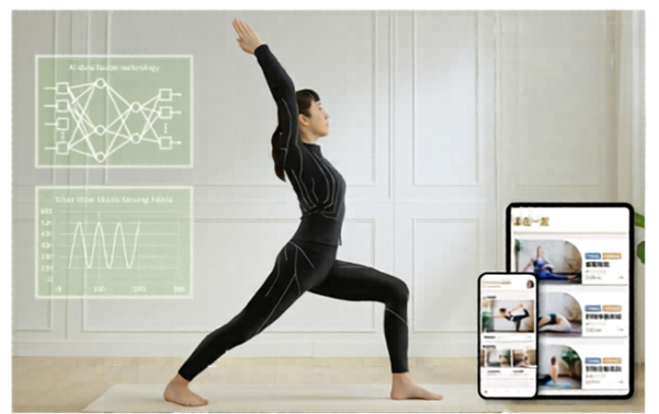 Open popup window for Combining AI real-time motion recognition with voice guidance to deliver personalized posture correction, enhancing exercise efficiency and safety.(png)